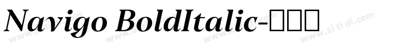 Navigo BoldItalic字体转换